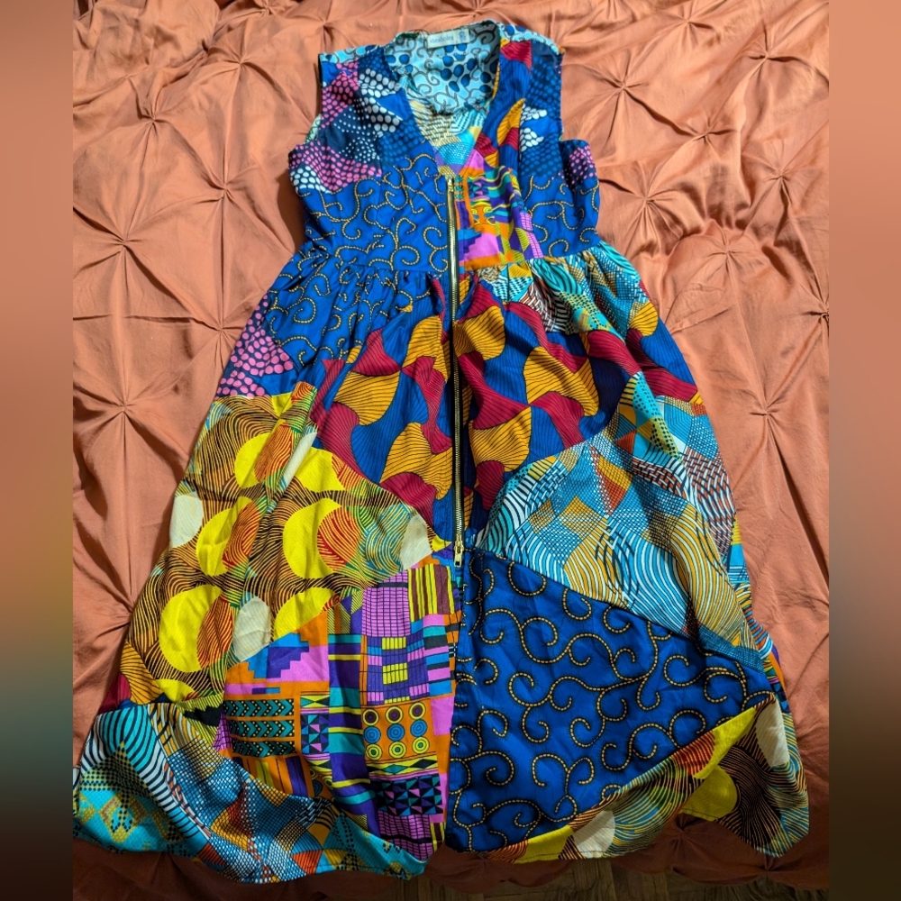 Colorful Patchwork Maxi Dress